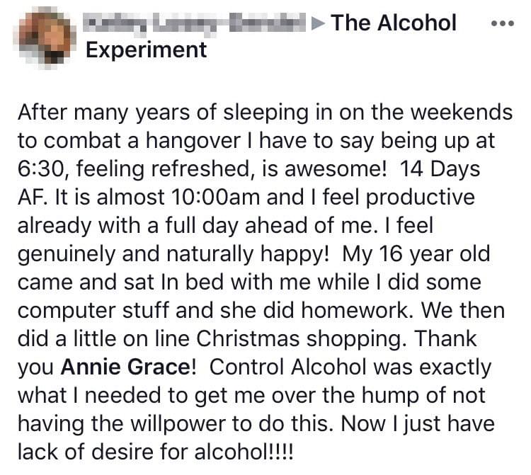 join the alcohol experiment